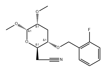 .alpha.-D-ribo-Heptopyranosidurononitrile, methyl 3,6-dideoxy-4-O-(2-fluorophenyl)methyl-2-O-methyl-