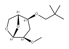 .beta.-D-ribo-Hexopyranose, 1,6-anhydro-3-deoxy-4-O-(2,2-dimethylpropyl)-2-O-methyl-