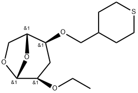 .beta.-D-ribo-Hexopyranose, 1,6-anhydro-3-deoxy-2-O-ethyl-4-O-(tetrahydro-2H-thiopyran-4-yl)methyl-