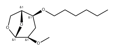 .beta.-D-ribo-Hexopyranose, 1,6-anhydro-3-deoxy-4-O-hexyl-2-O-methyl-