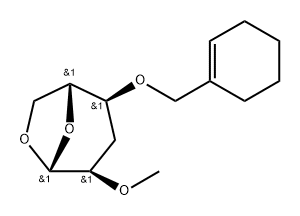 .beta.-D-ribo-Hexopyranose, 1,6-anhydro-4-O-(1-cyclohexen-1-ylmethyl)-3-deoxy-2-O-methyl-