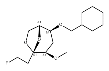 .beta.-D-ribo-3-Octulopyranose, 3,8-anhydro-6-O-(cyclohexylmethyl)-1,2,5-trideoxy-1-fluoro-4-O-methyl-