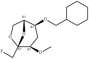 .beta.-D-ribo-2-Heptulopyranose, 2,7-anhydro-5-O-(cyclohexylmethyl)-1,4-dideoxy-1-fluoro-3-O-methyl-
