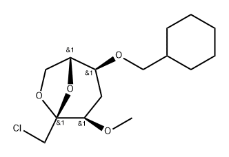 .beta.-D-ribo-2-Heptulopyranose, 2,7-anhydro-1-chloro-5-O-(cyclohexylmethyl)-1,4-dideoxy-2-O-methyl-