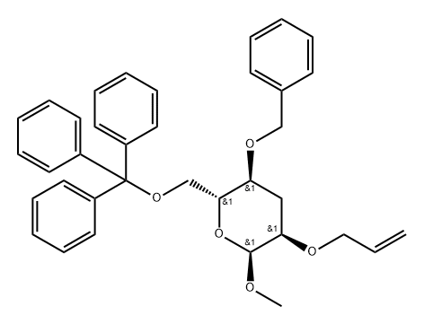 .alpha.-D-ribo-Hexopyranoside, methyl 3-deoxy-4-O-(phenylmethyl)-2-O-2-propenyl-6-O-(triphenylmethyl)-