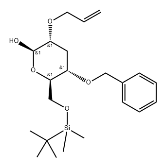 .beta.-D-ribo-Hexopyranose, 3-deoxy-6-O-(1,1-dimethylethyl)dimethylsilyl-4-O-(phenylmethyl)-2-O-2-propenyl-