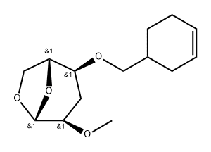 .beta.-D-ribo-Hexopyranose, 1,6-anhydro-4-O-(3-cyclohexen-1-ylmethyl)-3-deoxy-2-O-methyl-