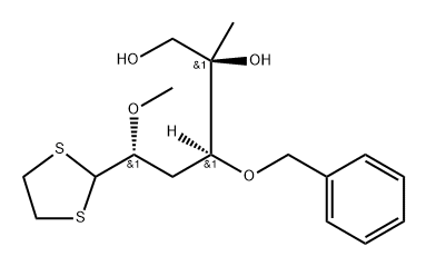 D-ribo-Hexose, 3-deoxy-5-C-methyl-2-O-methyl-4-O-(phenylmethyl)-, cyclic 1,2-ethanediyl dithioacetal