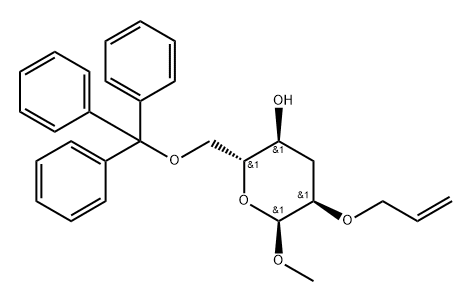 .alpha.-D-ribo-Hexopyranoside, methyl 3-deoxy-2-O-2-propenyl-6-O-(triphenylmethyl)-