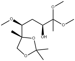 ribo-2-Heptulose, 1,4-dideoxy-6-C-methyl-5-O-methyl-6,7-O-(1-methylethylidene)-, dimethyl acetal