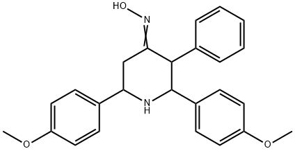 2,6-Bis(4-methoxyphenyl)-3-phenyl-4-piperidinamine oxime