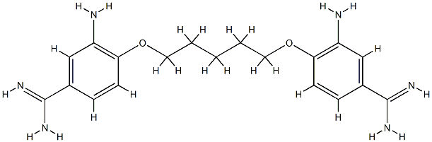 3-amino-4-[5-(2-amino-4-carbamimidoyl-phenoxy)pentoxy]benzenecarboximi damide