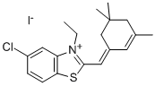 5-CHLORO-3-ETHYL-2-[(E)-(3,5,5-TRIMETHYLCYCLOHEX-2-EN-1-YLIDENE)METHYL]-1,3-BENZOTHIAZOL-3-IUM IODIDE