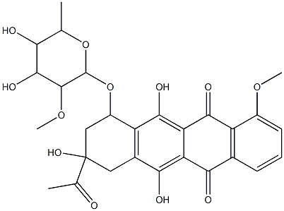 (8S-cis)-8-Acetyl-10-((6-deoxy-2-O-methyl-alpha-L-talopyranosyl)oxy)-7 ,8,9,10-tetrahydro-6,8,11-trihydroxy-1-methoxy-5,12-naphthacenedione