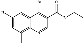 4-Bromo-6-chloro-8-methylquinoline-3-carboxylic acid ethyl ester
