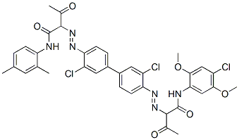 Butanamide, N-(4-chloro-2,5-dimethoxyphenyl) -2-[[3,3'-dichloro-4'-[[1-[[(2,4-dimethylphenyl )amino]carbonyl]-2-oxopropyl]azo][1,1'-bipheny l]-4-yl]azo]-3-oxo-