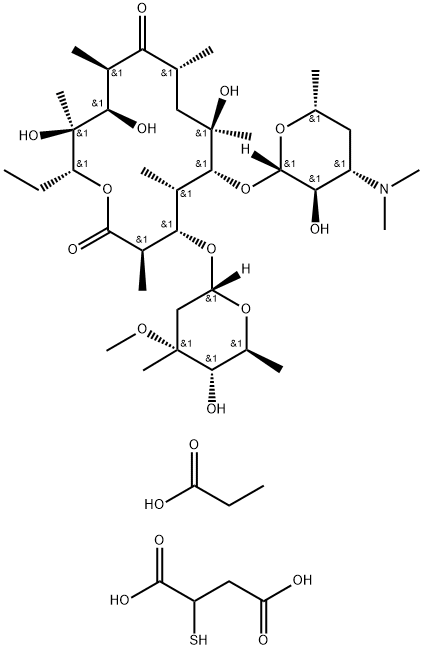 propionyl erythromycin mercaptosuccinate