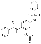 BENZAMIDE, N-[2-(ACETYLOXY)-4-[(PHENYLSULFONYL)AMINO]PHENYL]-