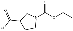 1-Pyrrolidinecarboxylic acid, 3-(chlorocarbonyl)-, ethyl ester (9CI)
