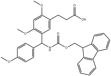 N-fluorenylmethyloxycarbonyl-((carboxyethyl-2,4-dimethoxyphenyl)-4'-methoxyphenyl)methylamine