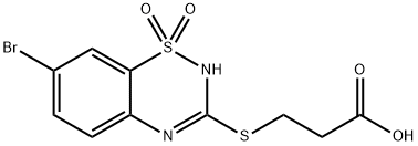 3-[(7-Bromo-2H-1,2,4-benzothiadiazine 1,1-dioxide)-3-ylthio]propanoic acid
