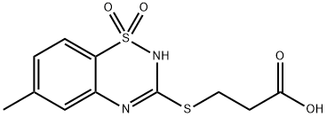 3-[(6-Methyl-2H-1,2,4-benzothiadiazine 1,1-dioxide)-3-ylthio]propanoic acid