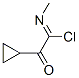 Cyclopropaneethanimidoyl chloride, N-methyl-alpha-oxo- (9CI)