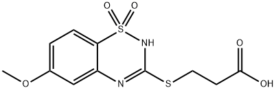 3-[(6-Methoxy-2H-1,2,4-benzothiadiazine 1,1-dioxide)-3-ylthio]propanoic acid