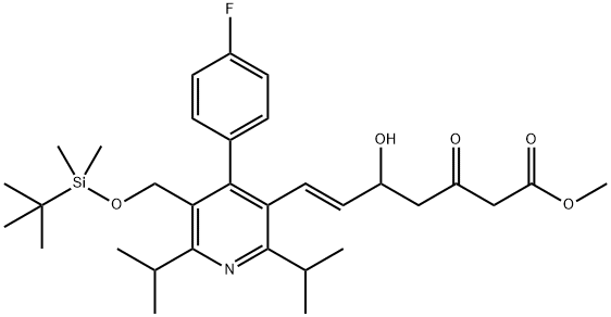 Methyl rac-(E)-7-[5-tert-Butyldimethylsilyloxymethyl-2,6-diisopropyl-4-
(4-fluorophenyl)-3-pyridinyl]-5-hydroxy-3-oxo-6-heptenoate