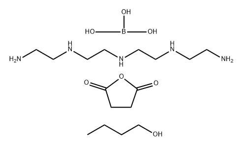 Boric acid, reaction products with Bu alc. and succinic anhydride polybutenyl deriv.-tetraethylenepentamine reaction product