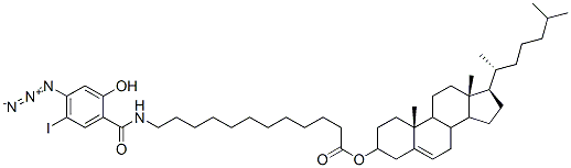 12-((-5-iodo-4-azido-2-hydroxybenzoyl)amino)dodecanoic acid cholesteryl ester