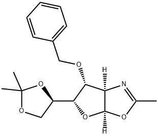 Furo3,2-doxazole, 5-(2,2-dimethyl-1,3-dioxolan-4-yl)-3a,5,6,6a-tetrahydro-2-methyl-6-(phenylmethoxy)-, 3aR-3a.alpha.,5.alpha.(R*),6.alpha.,6a.alpha.-