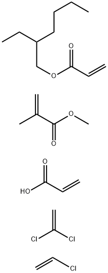2-Propenoic acid, 2-methyl-, methyl ester, polymer with chloroethene, 1,1-dichloroethene, 2-ethylhexyl 2-propenoate and 2-propenoic acid