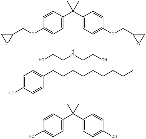 Phenol, 4,4'-(1-methylethylidene)bis-, polymer with 2,2'-iminobis[ethanol], 2,2'-[(1-methylethylidene) bis(4,1-phenyleneoxymethylene)]bis[oxirane] and 4-nonylphenol