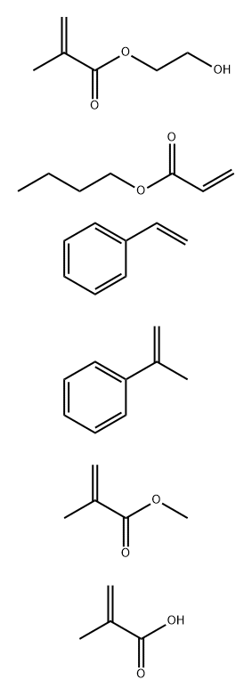 2-Propenoic acid, 2-methyl-, polymer with butyl 2-propenoate, ethenylbenzene, 2-hydroxyethyl 2-methyl-2-propenoate, (1-methylethenyl)benzene and methyl 2-methyl-2-propenoate