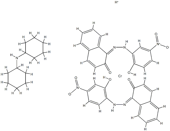 Chromate(1-), [1-[(2-hydroxy-4-nitrophenyl) azo]-2-naphthalenolato(2-)][1-[(2-hydroxy-5-nitrophenyl )azo]-2-naphthalenolato(2-)]-, hydrogen, compd. with N-cyclohexylcyclohexanamine (1:1)