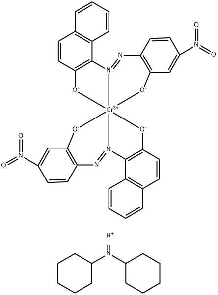 Chromate(1-), bis[1-[(2-hydroxy-4-nitrophenyl) azo]-2-naphthalenolato(2-)]-, hydrogen, compd. with N-cyclohexylcyclohexanamine (1:1)