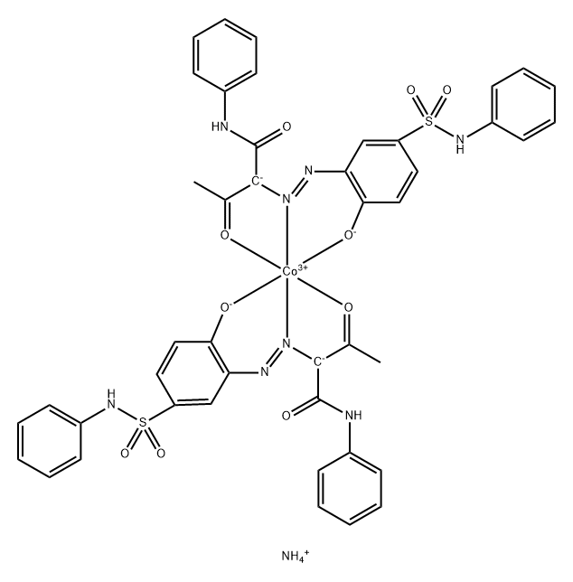 Cobaltate(1-), bis[2-[[2-hydroxy-5-[(phenylamino) sulfonyl]phenyl]azo]-3-oxo-N-phenylbutanamidato (2-)]-, ammonium