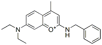 2-benzylamino-4-methyl-7-diethylaminobenzopyrylium