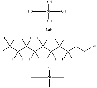 Silicic acid (H4SiO4), disodium salt, reaction products with chlorotrimethylsilane and 3,3,4,4,5,5,6,6,7,7,8,8,9,9,10,10,10-heptadecafluoro-1-decanol