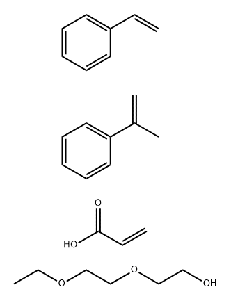 2-Propenoic acid, polymer with ethenylbenzene and (1-methylethenyl)benzene, 2-(2-ethoxyethoxy)ethyl ester, ammonium salt