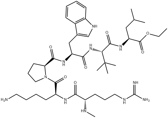 methylarginyl-lysyl-prolyl-tryptophyl-tert-leucyl-leucyl-ethyl ester