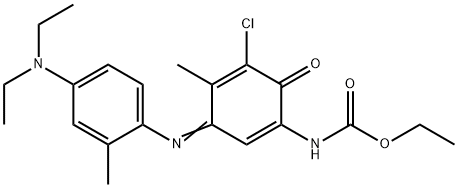 ethyl N-(5-chloro-3-(4-(diethylamino)-2-methylphenylimino)-4-methyl-6-oxo-1,4-cyclohexadienyl)carbamate