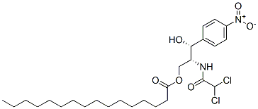 Palmitic acid, DL-threo-2-(2,2-dichloroacetamido)-3-hydroxy-3-(p-nitrophenyl)propyl ester (6CI)