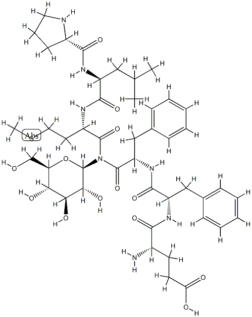 substance P (6-11), N(1,6)(beta-glucopyranosyl)Glu(5)-Pro(9)-