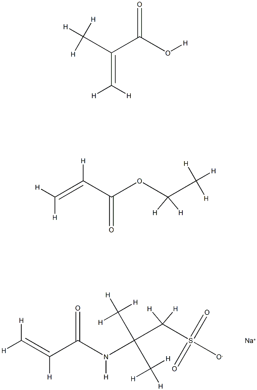 2-Propenoic acid, 2-methyl-, polymer with ethyl 2-propenoate and 2-methyl-2-[(1-oxo-2-propenyl) amino]-1-propanesulfonic acid monosodium salt