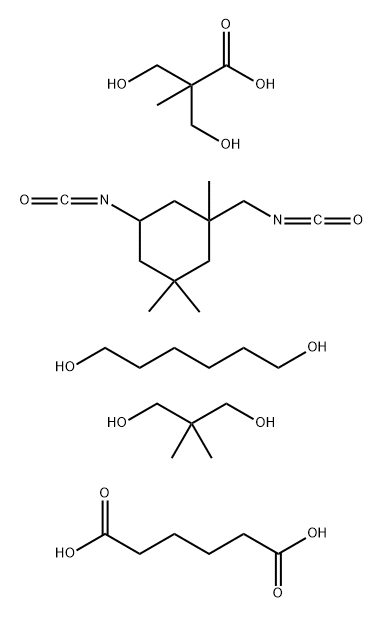 Hexanedioic acid, polymer with 2,2-dimethyl-1,3-propanediol, 1,6-hexanediol, 3-hydroxy-2-(hydroxymethyl)-2-methylpropanoic acid and 5-isocyanato-1-(isocyanatomethyl)-1,3,3-trimethylcyclohexane