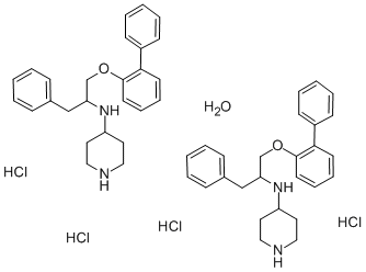 N-(1-Benzyl-4-piperidyl)-2-(2-biphenylyloxy)ethylamine dihydrochloride hemihydrate