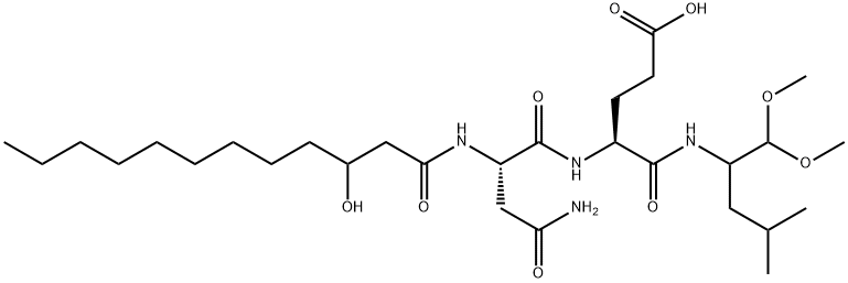 L-Glutamamide, N(sup 2)-(3-hydroxy-1-oxododecyl)-L-asparaginyl-N(sup 1 )-(1-(dimethoxymethyl)-3-methylbutyl)-