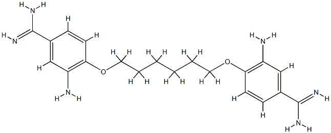 3-amino-4-[6-(2-amino-4-carbamimidoyl-phenoxy)hexoxy]benzenecarboximid amide